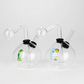 4" Snooper Ball Bulb Mix Sticker Glass Oil Burner Pipe – Durable Borosilicate Design