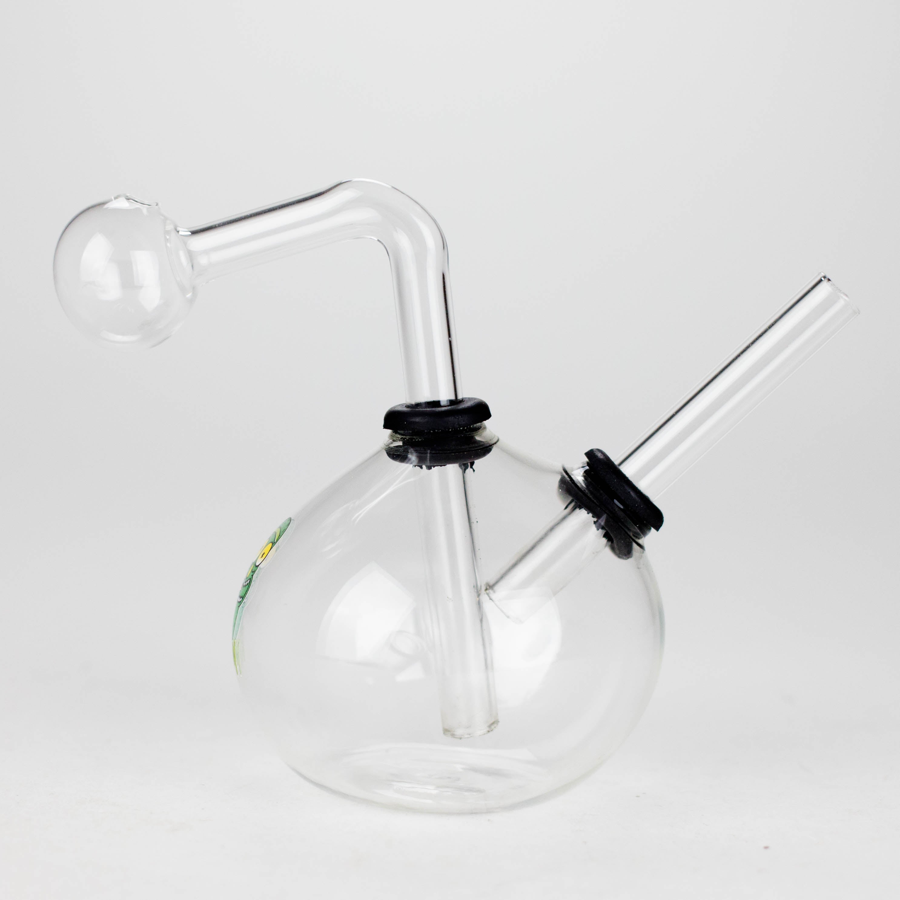 4" Snooper Ball Bulb Mix Sticker Glass Oil Burner Pipe – Durable Borosilicate Design