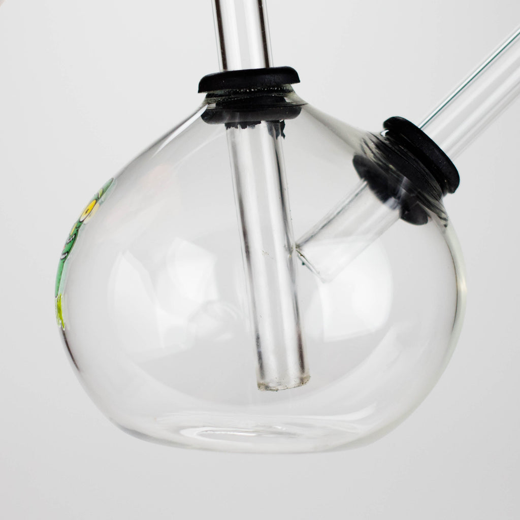 4" Snooper Ball Bulb Mix Sticker Glass Oil Burner Pipe – Durable Borosilicate Design