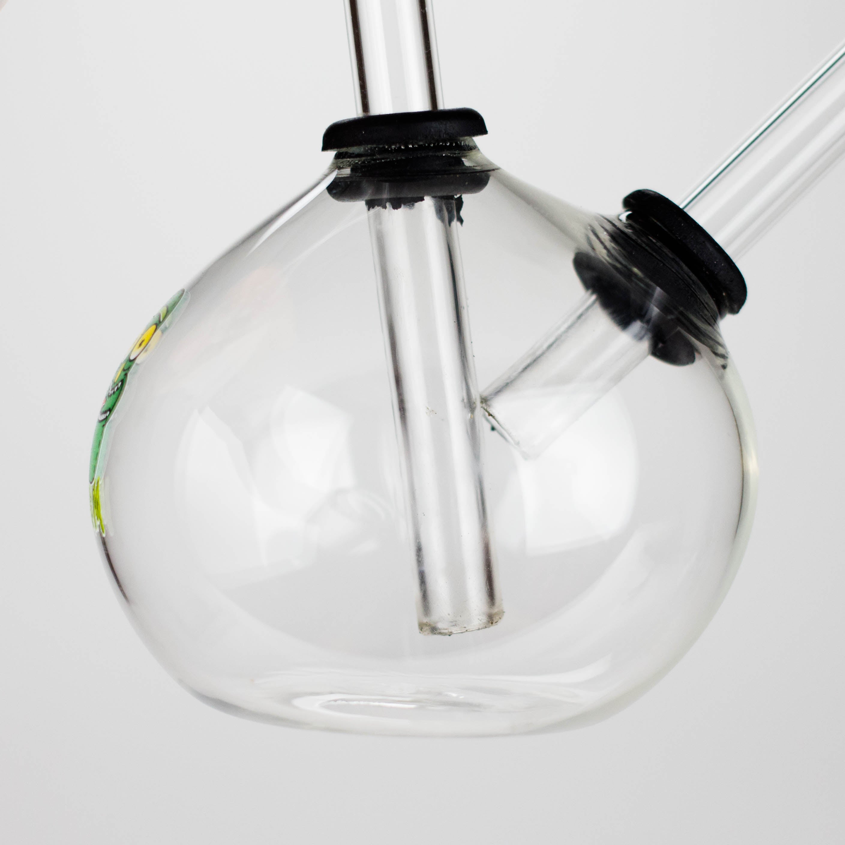 4" Snooper Ball Bulb Mix Sticker Glass Oil Burner Pipe – Durable Borosilicate Design