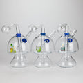 6" Mushroom Mix Sticker Glass Oil Burner Pipe – Unique Borosilicate Dome Design