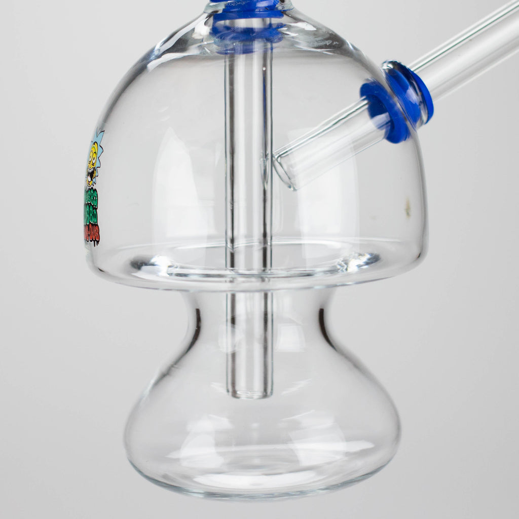 6" Mushroom Mix Sticker Glass Oil Burner Pipe – Unique Borosilicate Dome Design