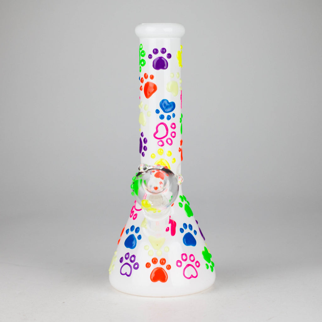 10" 3D Glass Bong With My Pet Design – Glow in the Dark