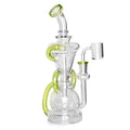 GEAR Premium® | 10" Tall Lime Green Crystal Glide Triple Uptake Dual Chamber Recycler