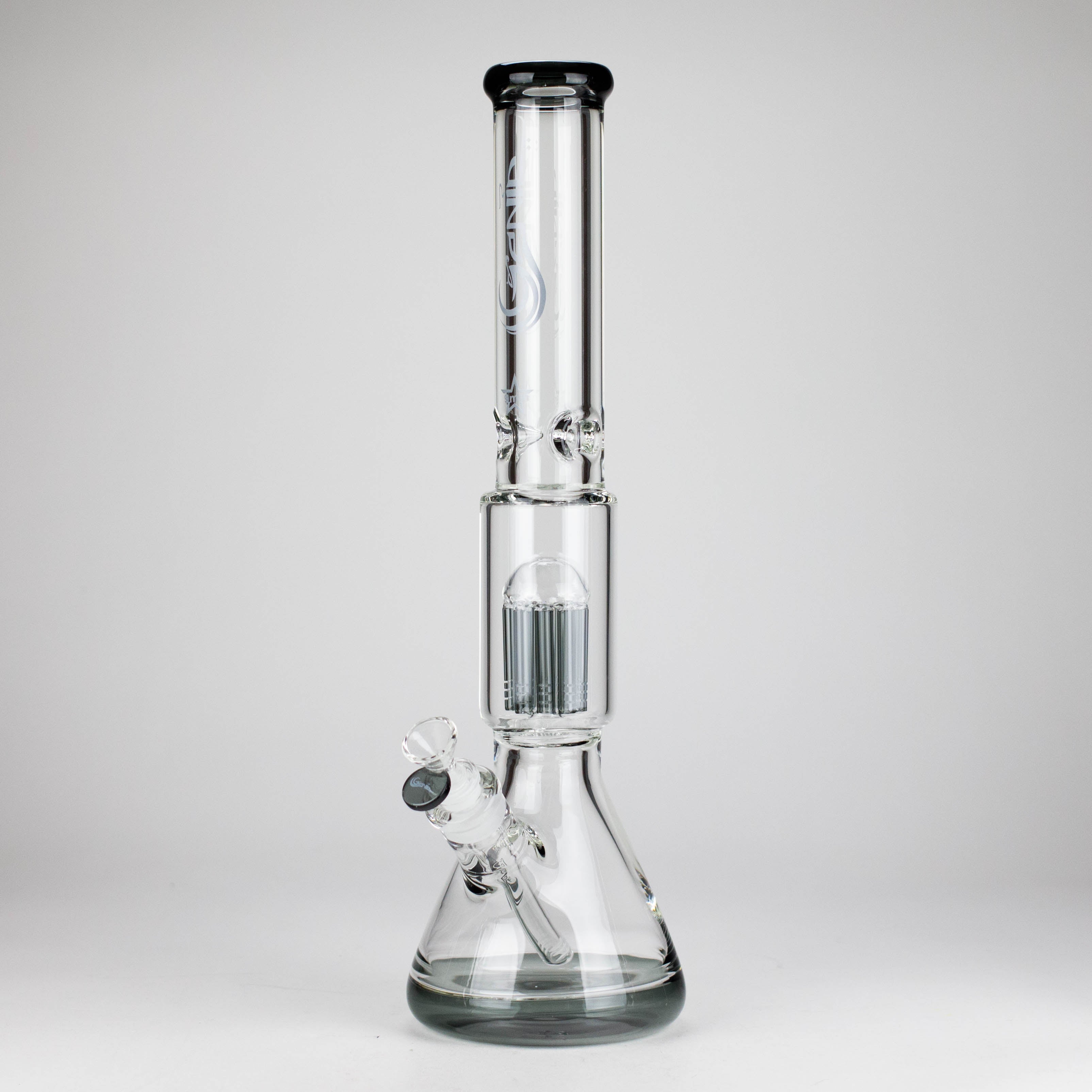 Genie | 17.5" 10-Arm 9mm Colored Bottom Glass Bong [GE4180]