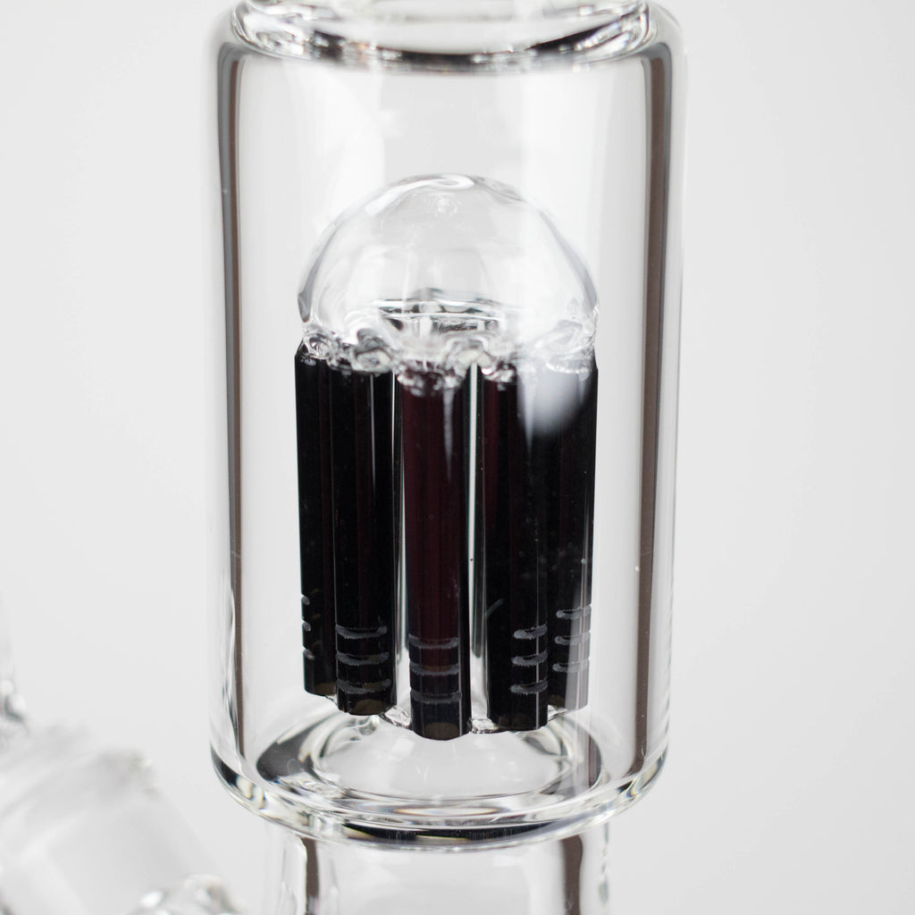 Genie | 17.5" 10-Arm 9mm Colored Bottom Glass Bong [GE4180]