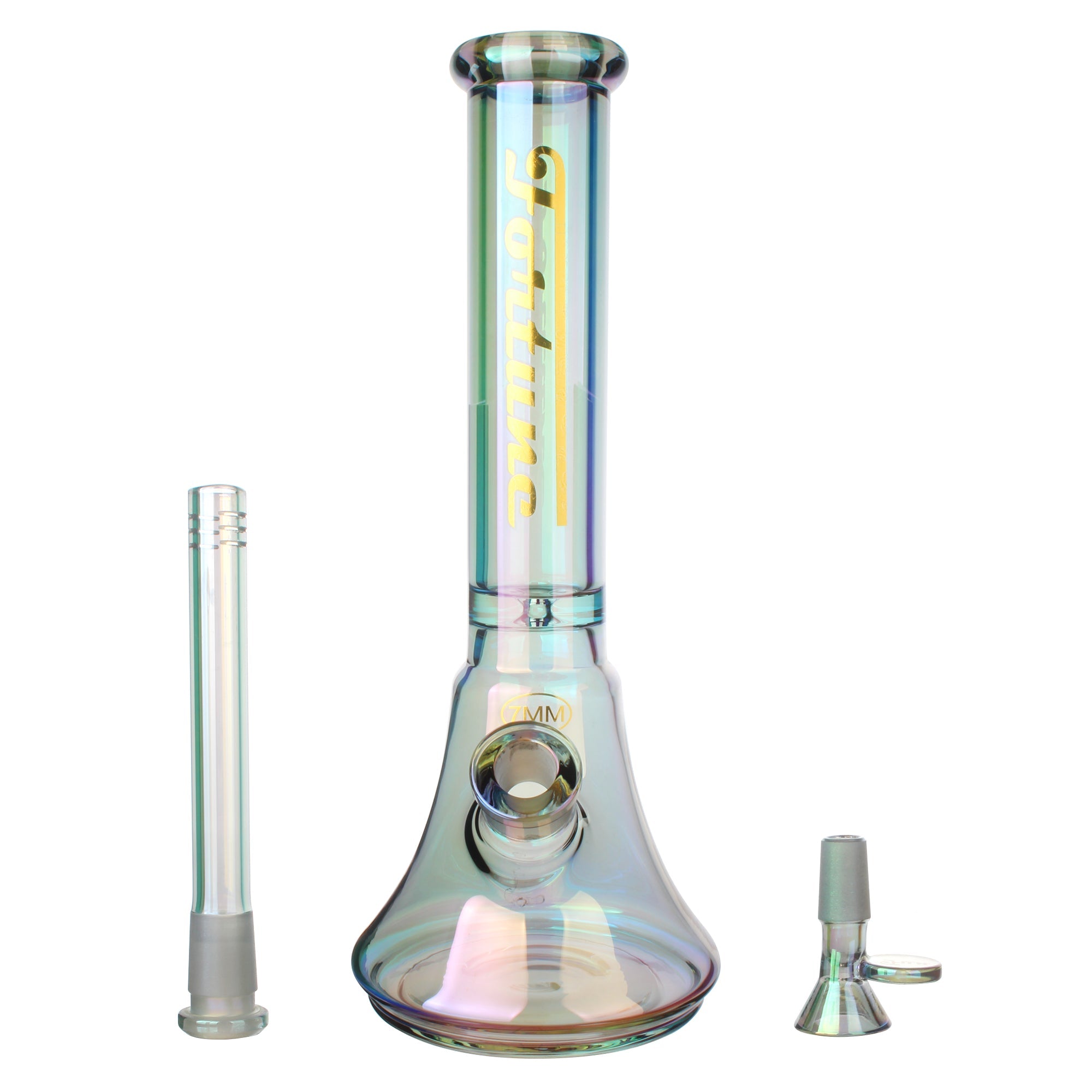 Fortune | Electroplated 14" 7mm New Beaker - 4 Assorted Colours