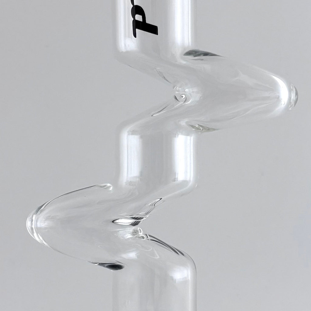 Wicked | Zig-Zag 12" 4mm 4 Colours Assorted Glass Beaker Bong