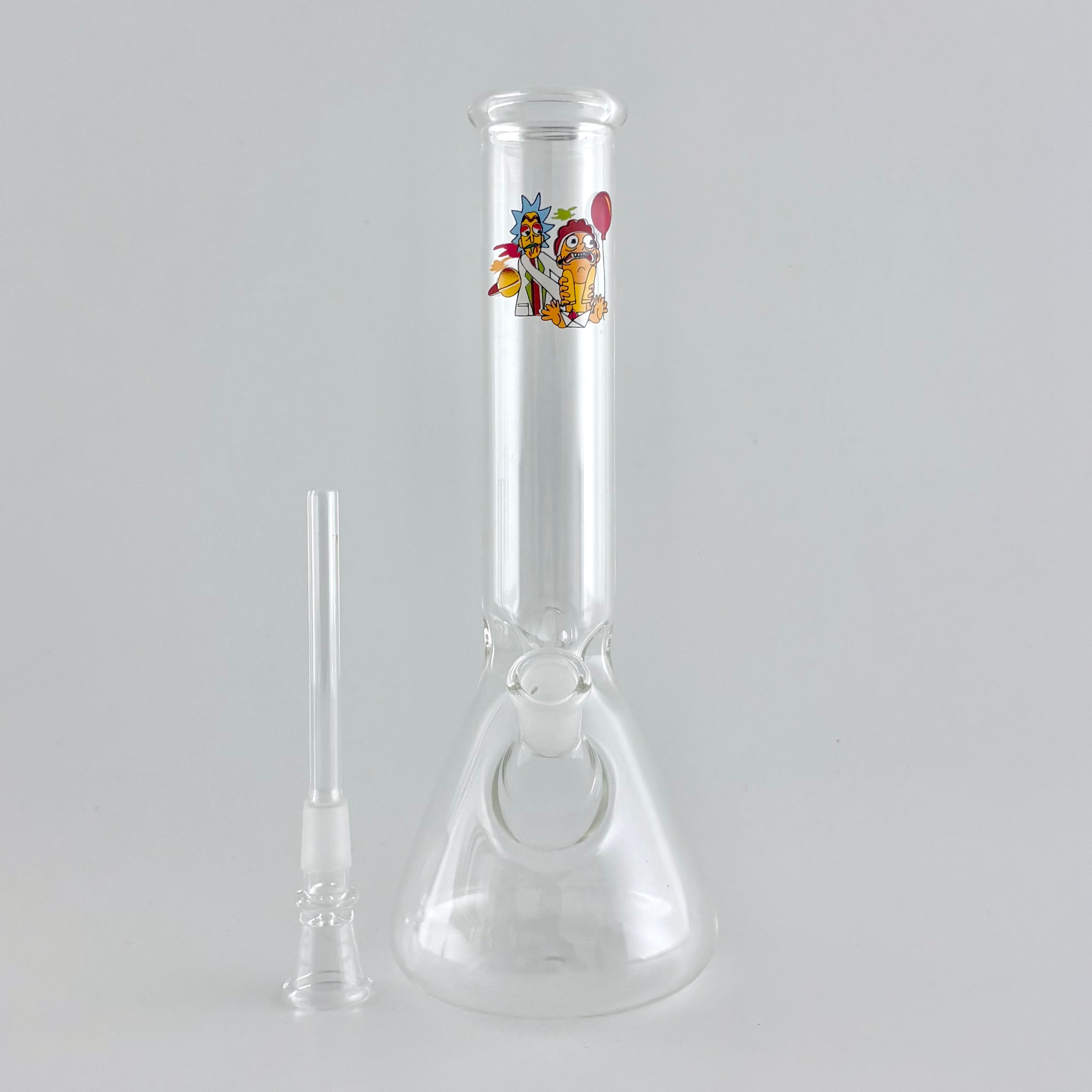 10" Cartoon Glass Beaker Bong