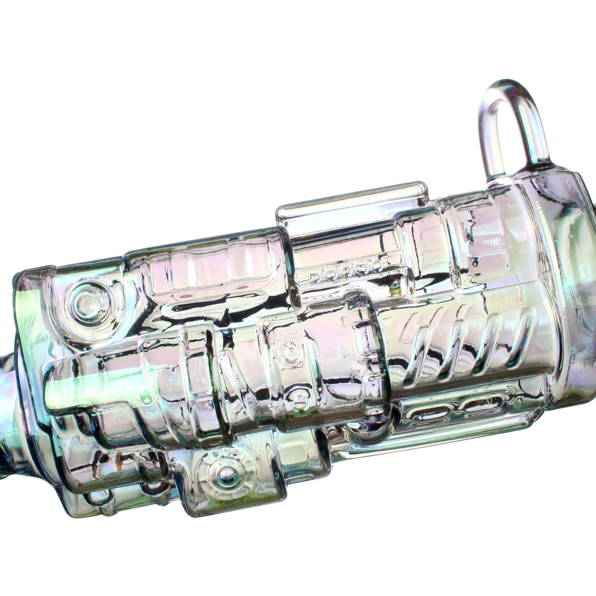 Fortune | 24" Electroplated Gatling Gun Glass Bong with Hardwood Stand