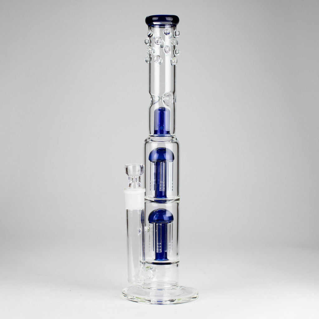 16" Triple Perc Straight Tube – Premium Glass Bong with Maximum Filtration