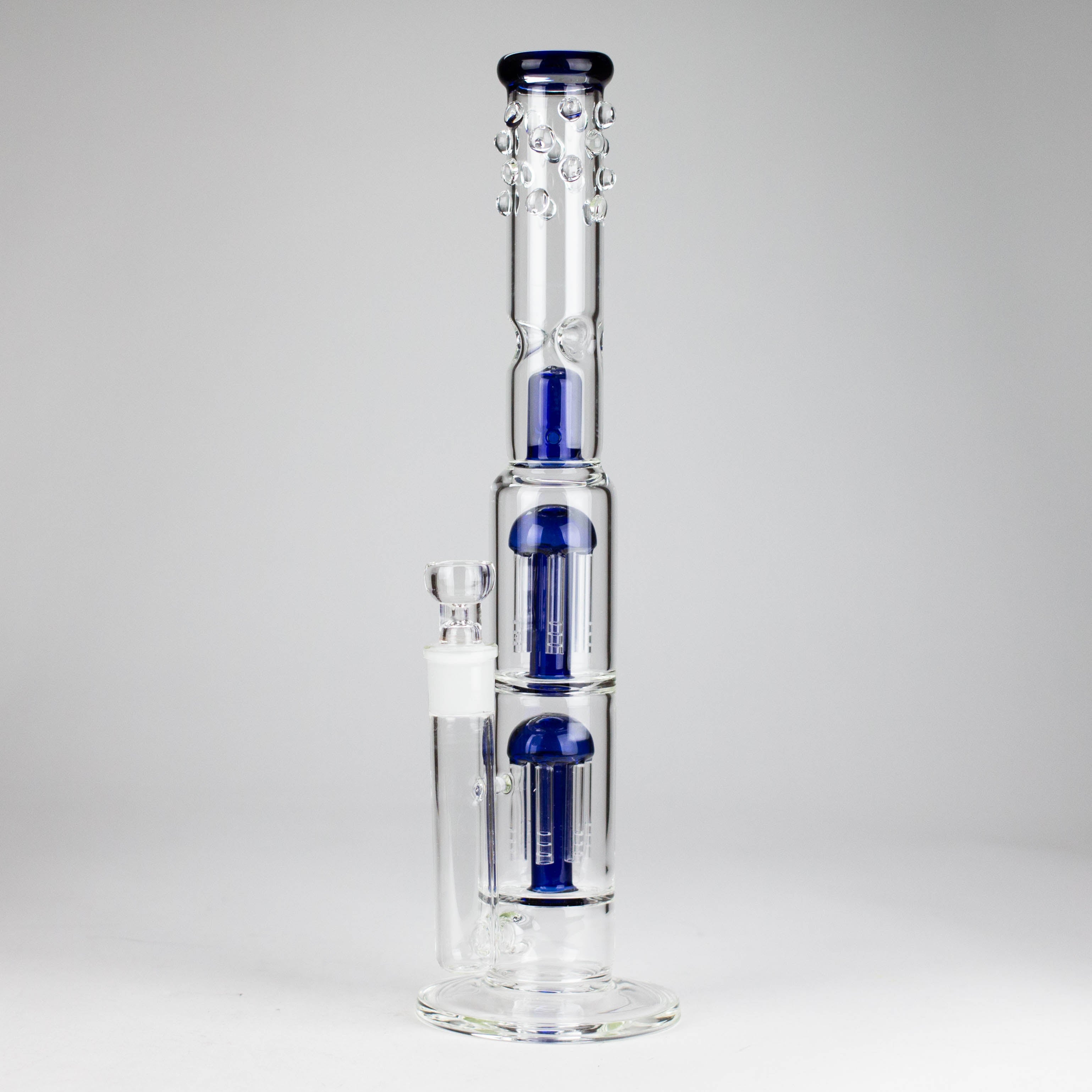 16" Triple Perc Straight Tube – Premium Glass Bong with Maximum Filtration