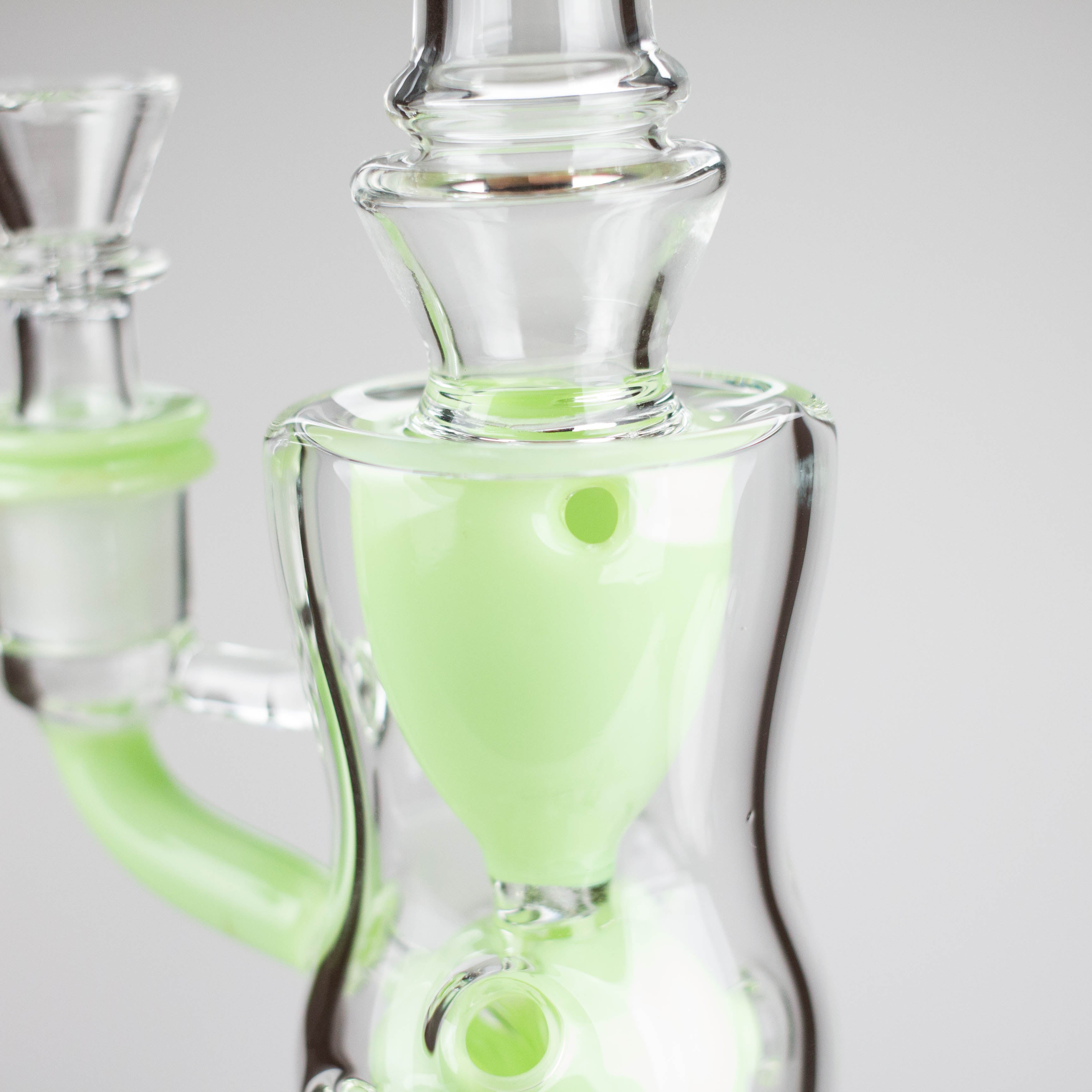 9" Fab Klein Recycler – Premium Glass Rig with Matrix Perc for Superior Filtration