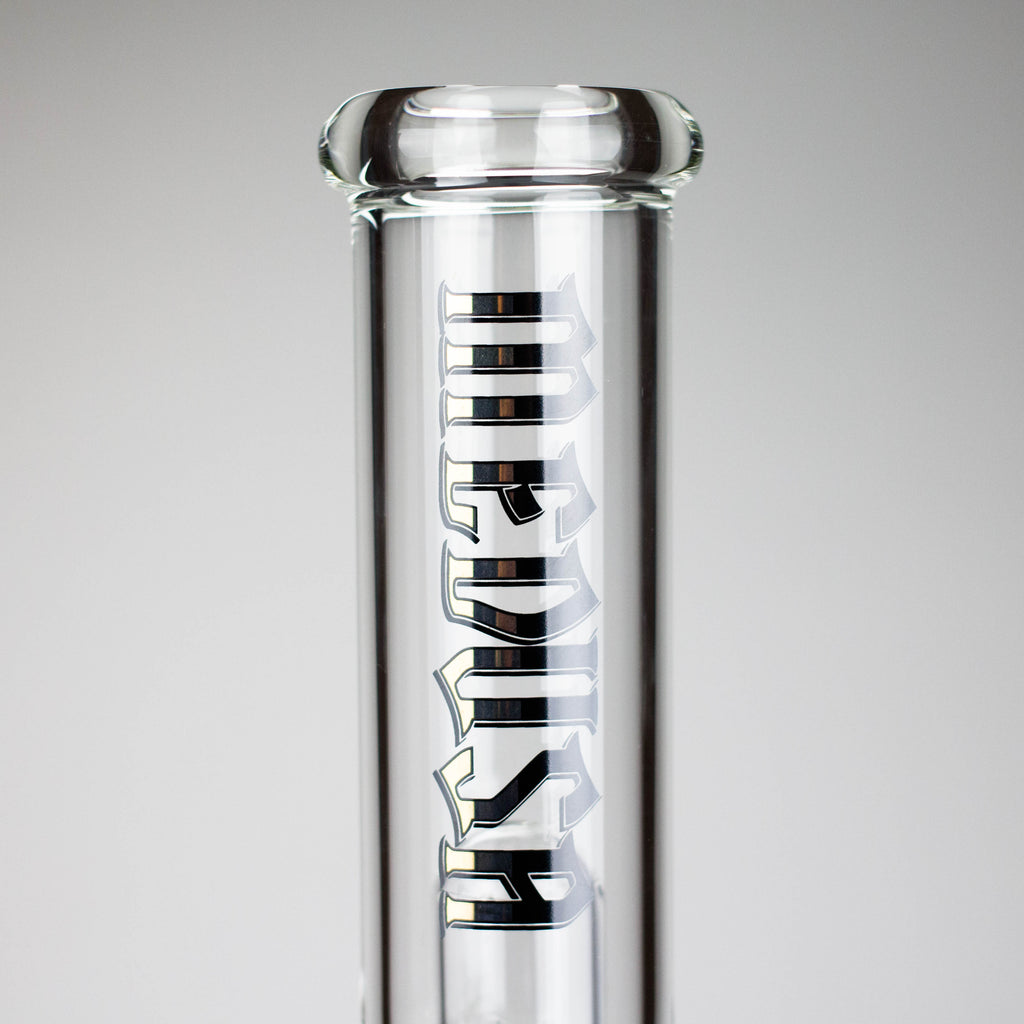 Medusa | 17" 7mm Double Tree Perc Glass Bong with Splash Guard