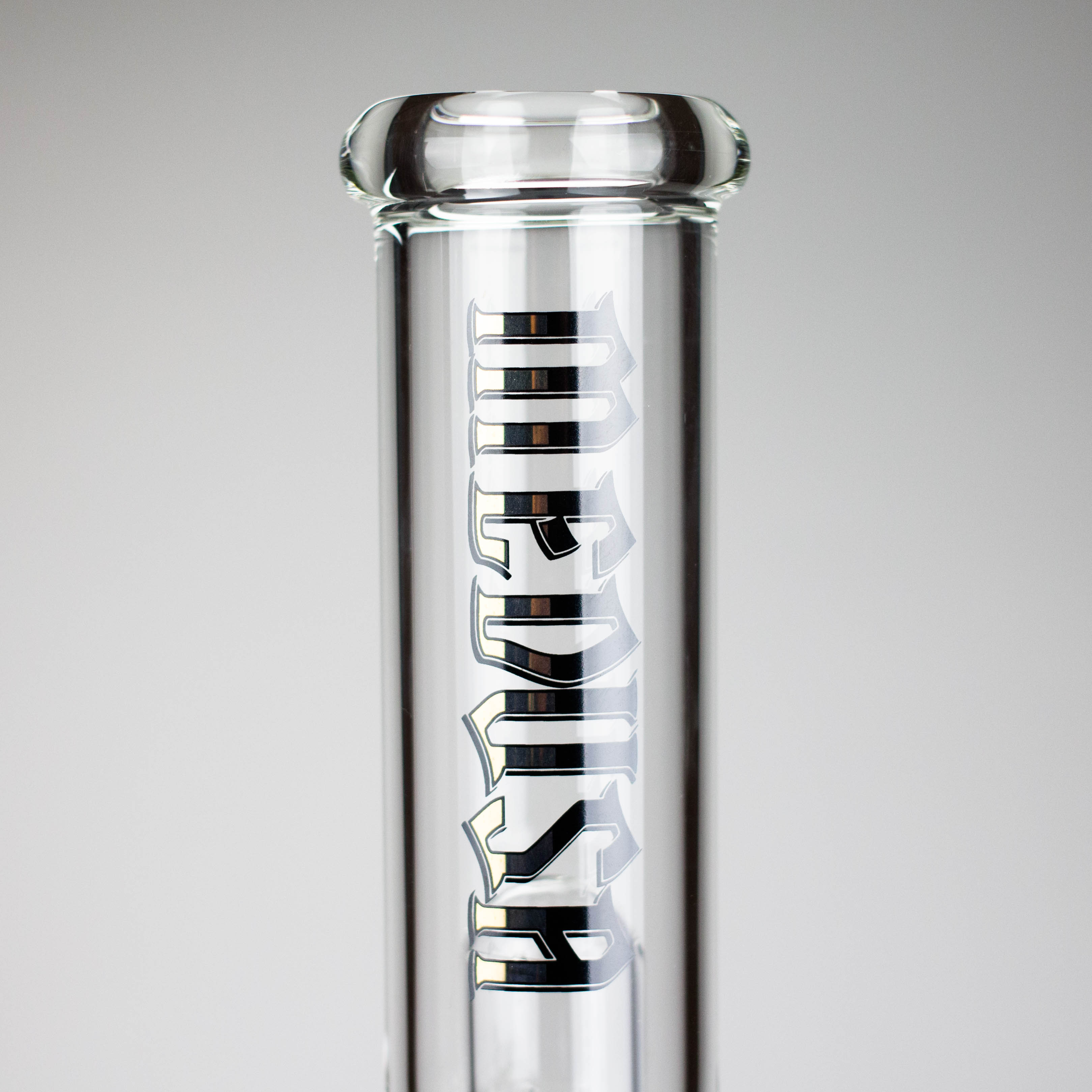 Medusa | 17" 7mm Double Tree Perc Glass Bong with Splash Guard