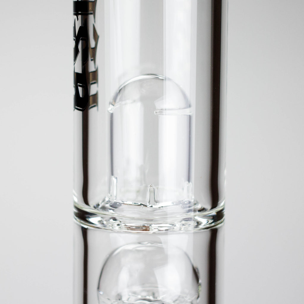 Medusa | 17" 7mm Double Tree Perc Glass Bong with Splash Guard
