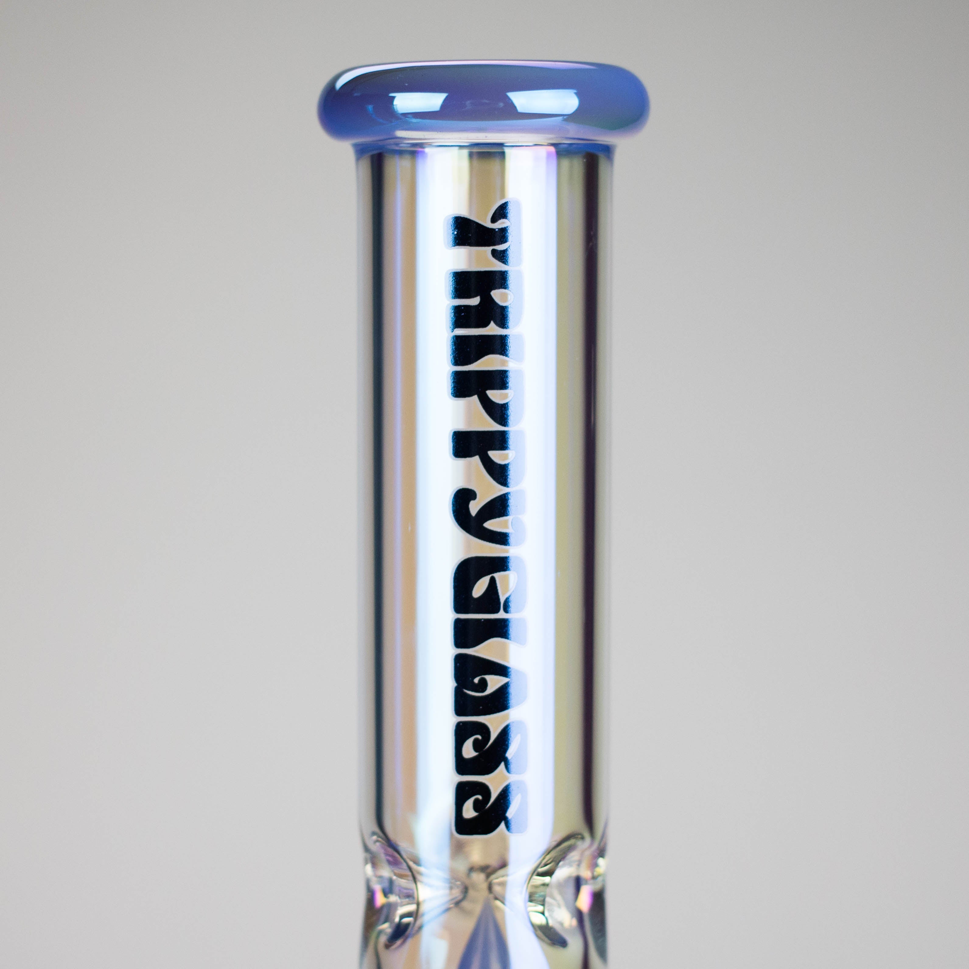 Trippy Glass | 17" 7mm Holographic Stemline Bong – Triple Diffused Perc with 18mm Bowl
