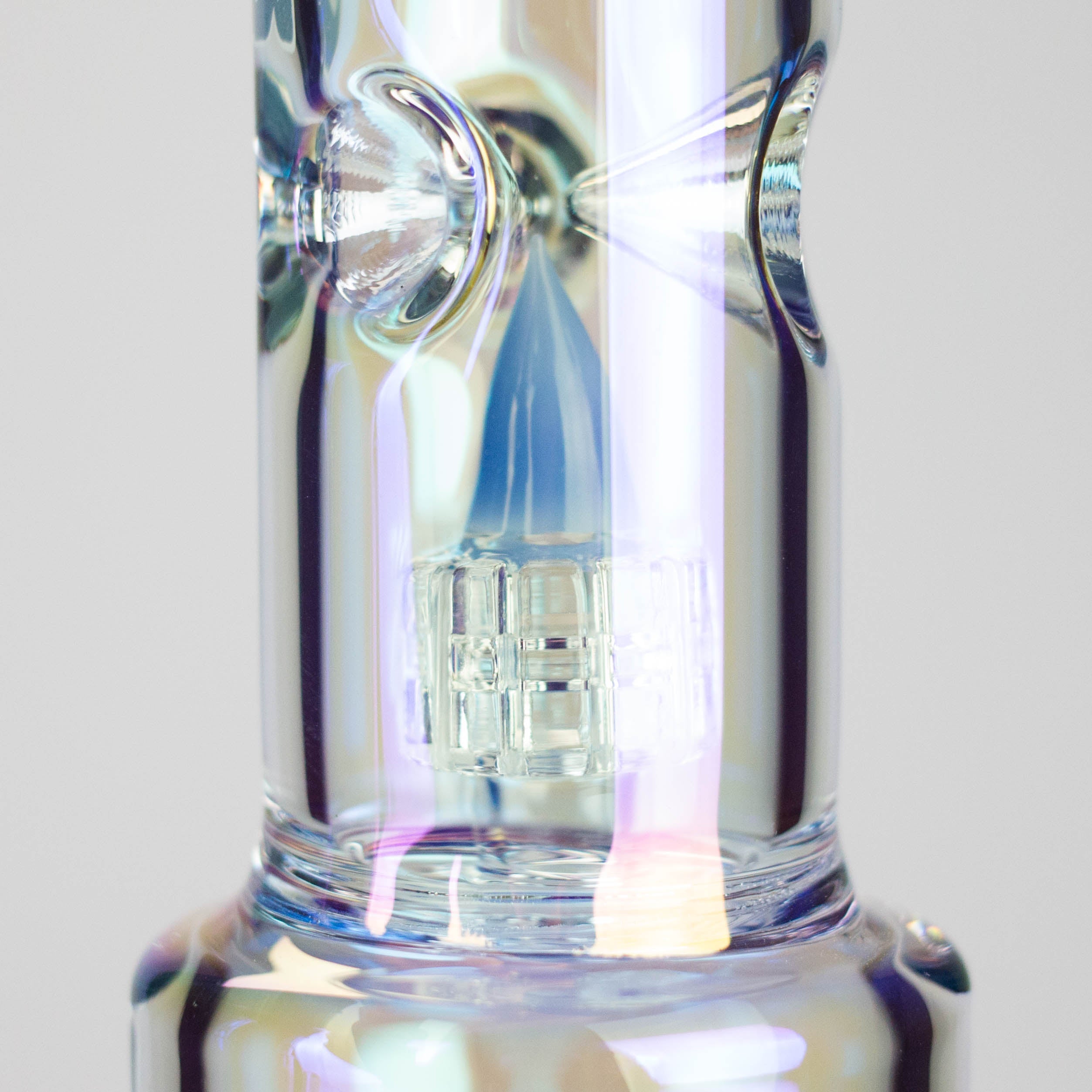 Trippy Glass | 17" 7mm Holographic Stemline Bong – Triple Diffused Perc with 18mm Bowl