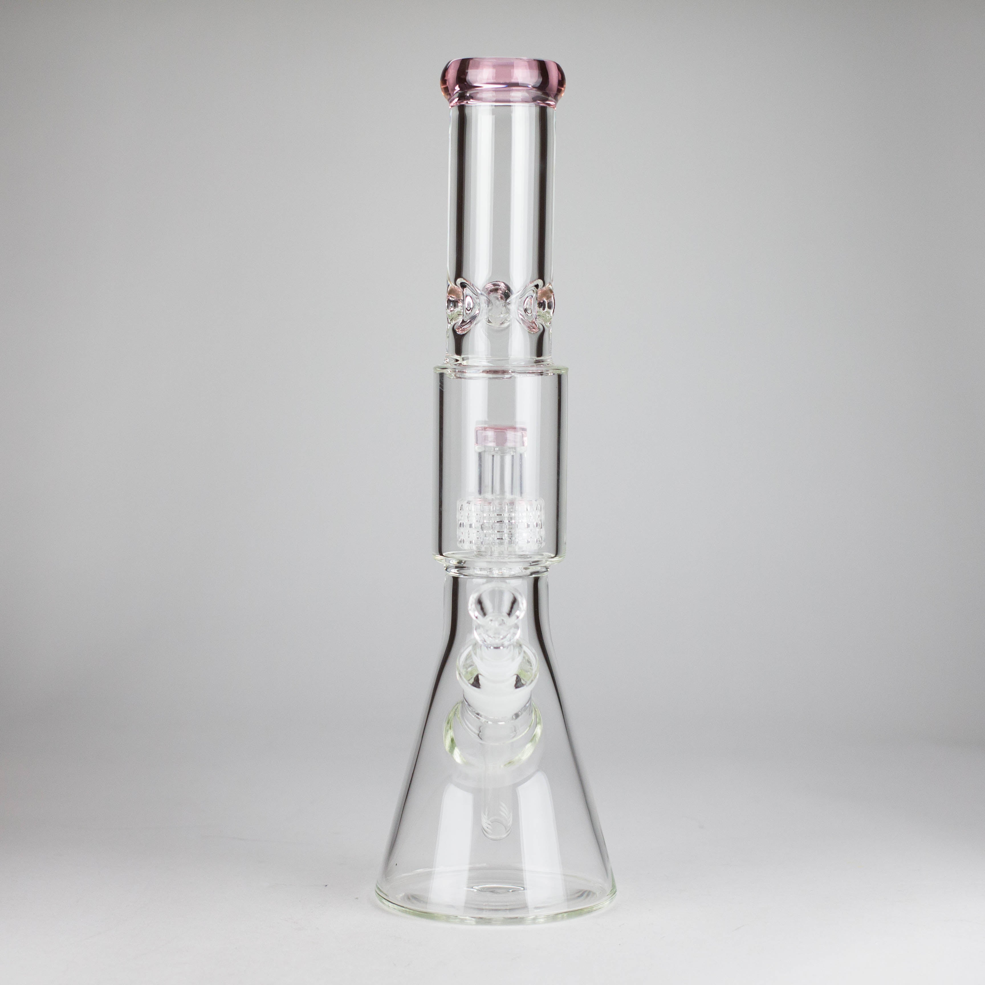 16" 7mm Colored Beaker Bong – Premium Thick Glass with Grid Perc