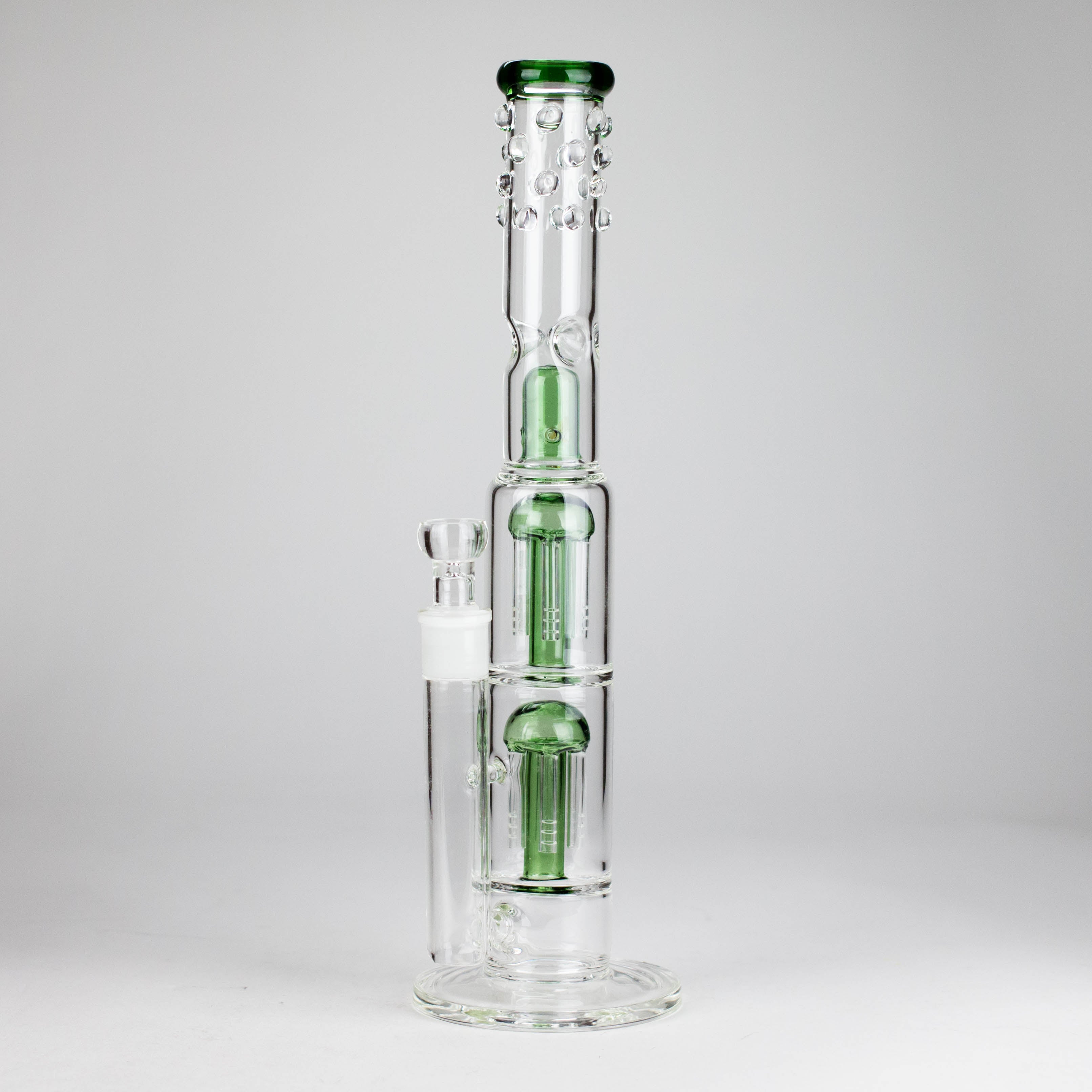 16" Triple Perc Straight Tube – Premium Glass Bong with Maximum Filtration