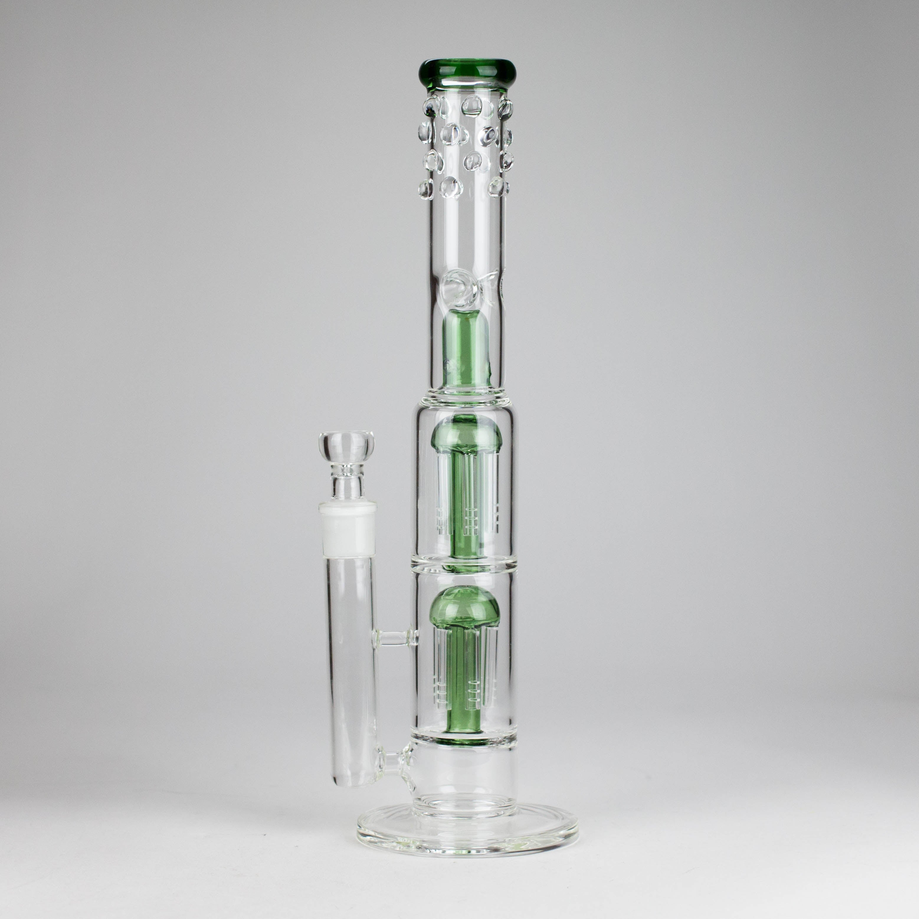 16" Triple Perc Straight Tube – Premium Glass Bong with Maximum Filtration