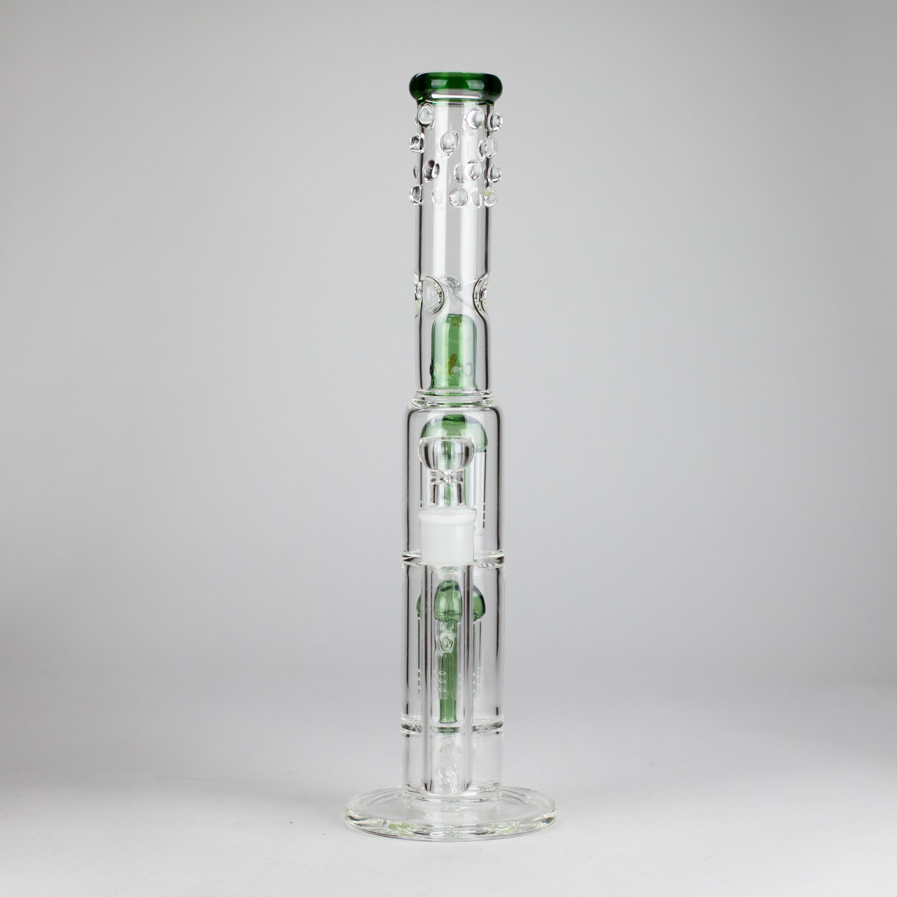 16" Triple Perc Straight Tube – Premium Glass Bong with Maximum Filtration