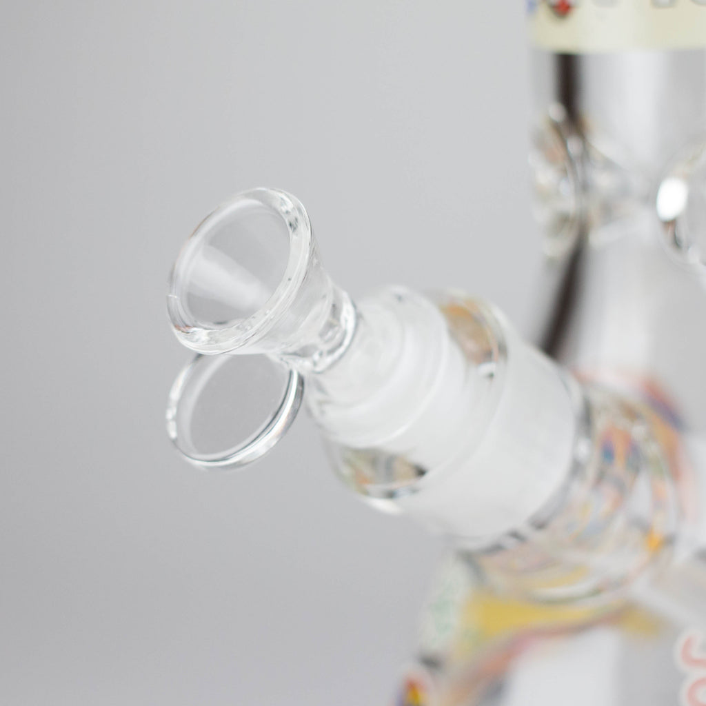 14" 7 mm Glass Bong With Cartoon Sponge Design [AQ0421-2]