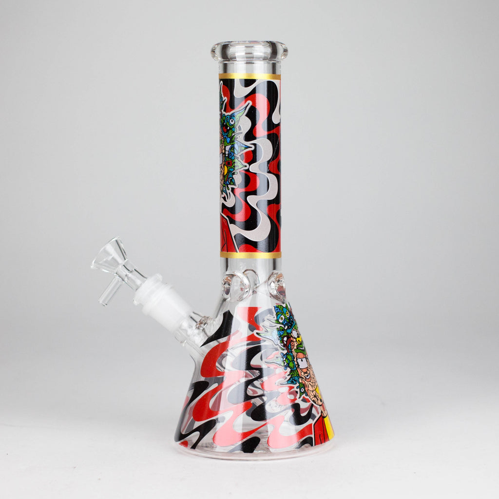 10" Glow-in-the-Dark Glass Beaker Bong [BH1351]