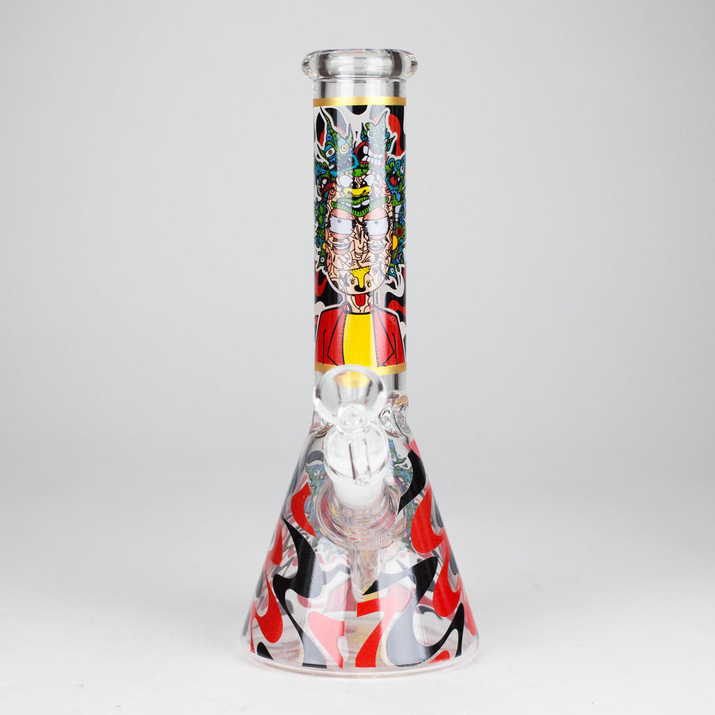 10" Glow-in-the-Dark Glass Beaker Bong [BH1351]