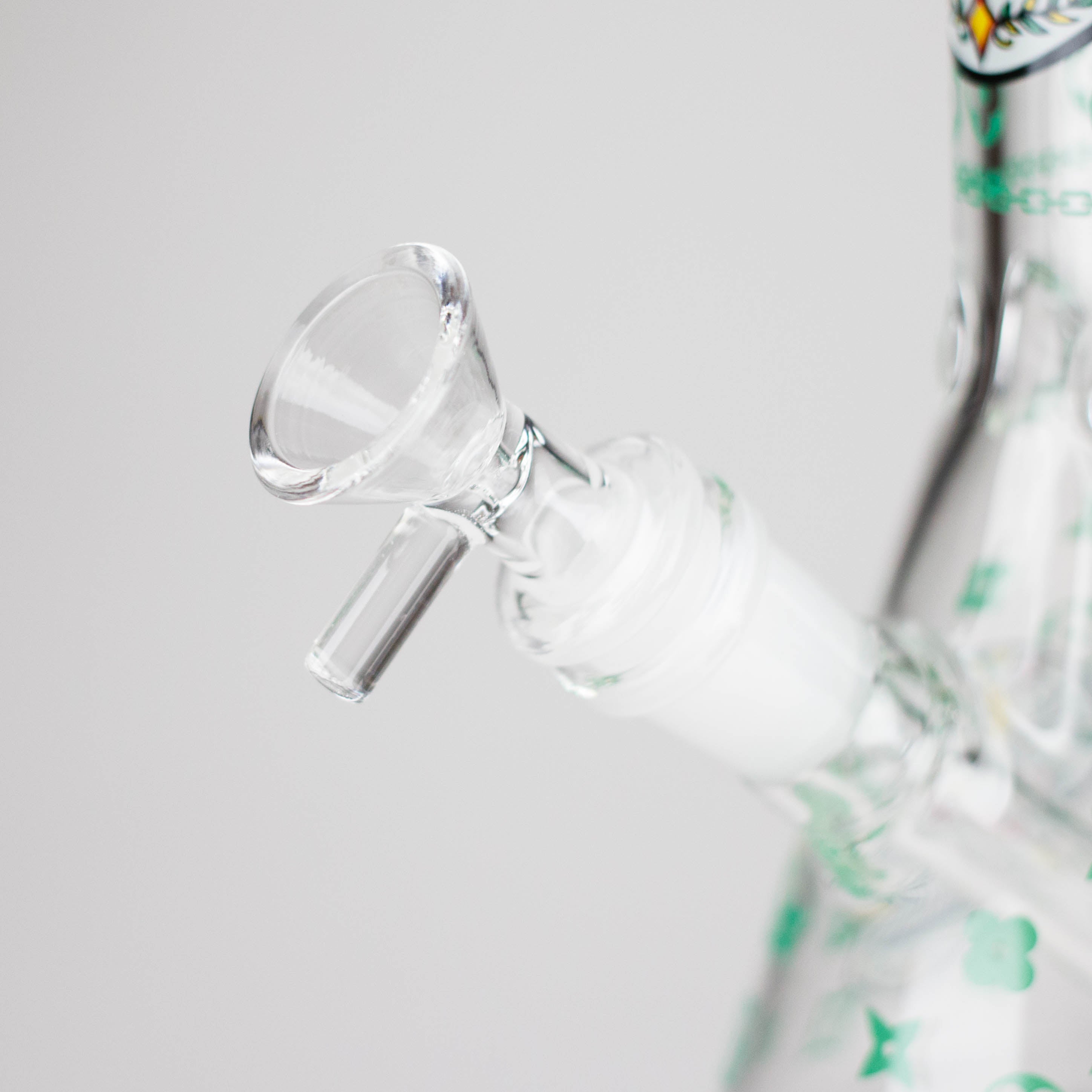 10" Sugar Skull  Design Glass Beaker Bong