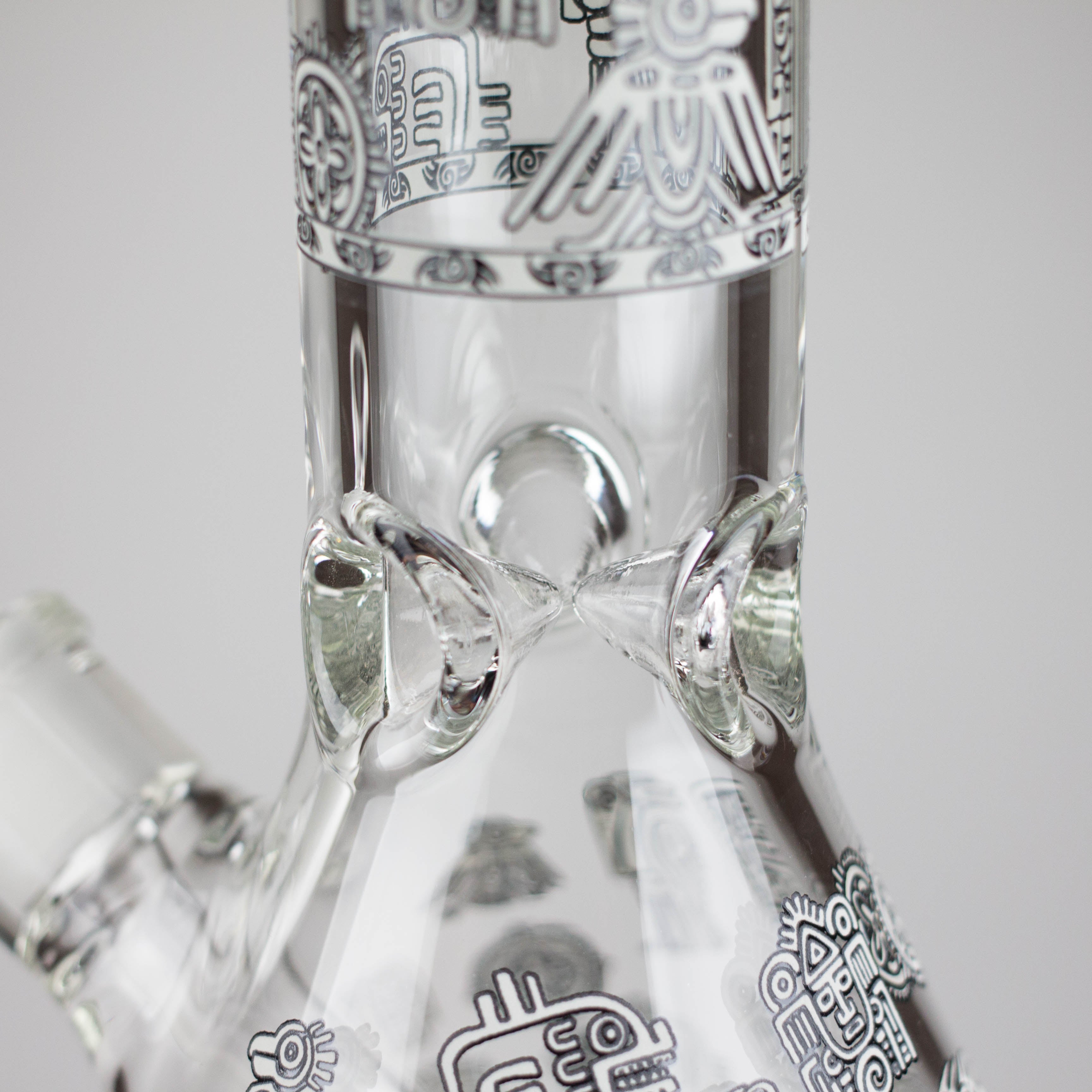 14" Glow-in-the-Dark Egyptian Design Beaker Bong – 7mm Thick