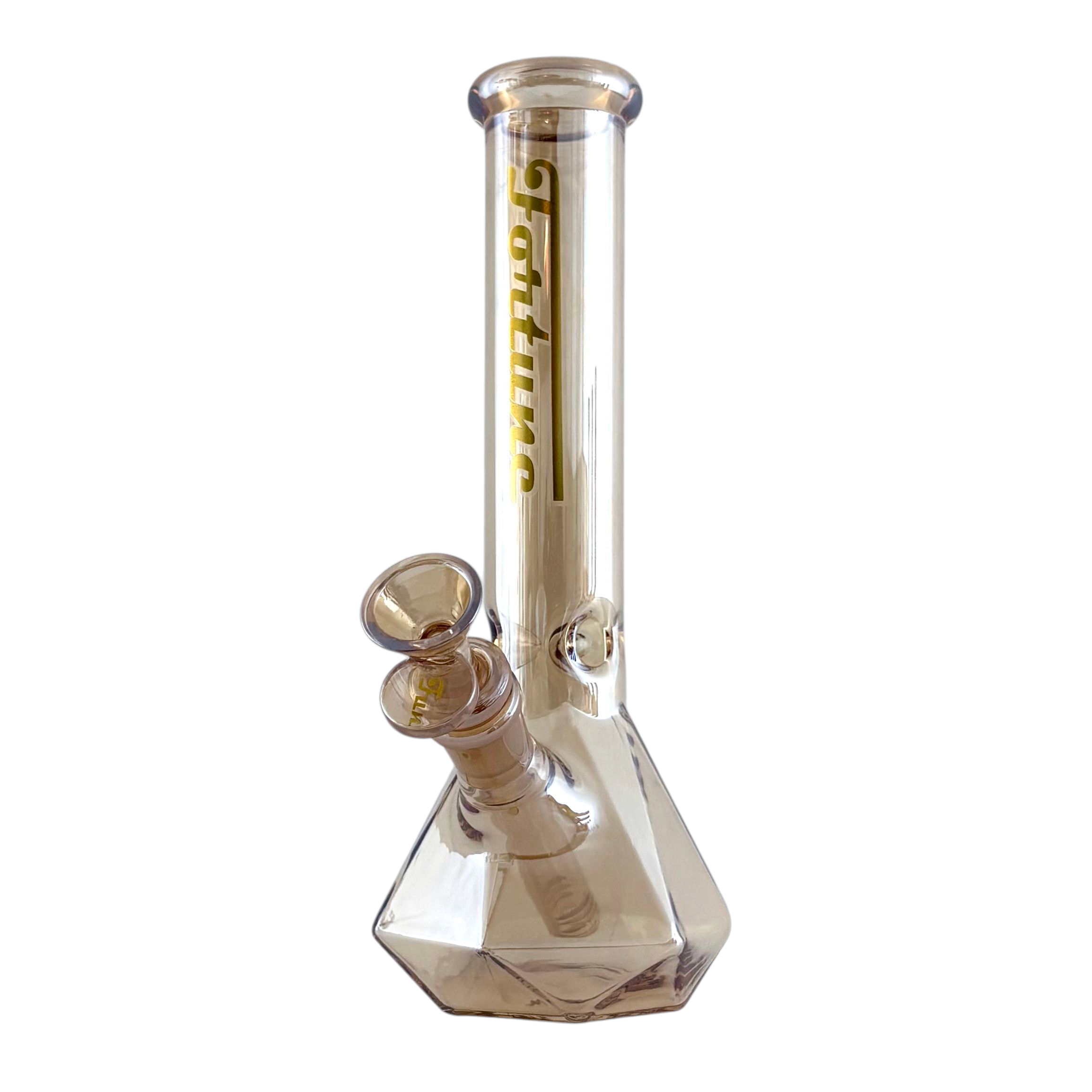 10" Geometric Hexagon Electroplated Glass Bong