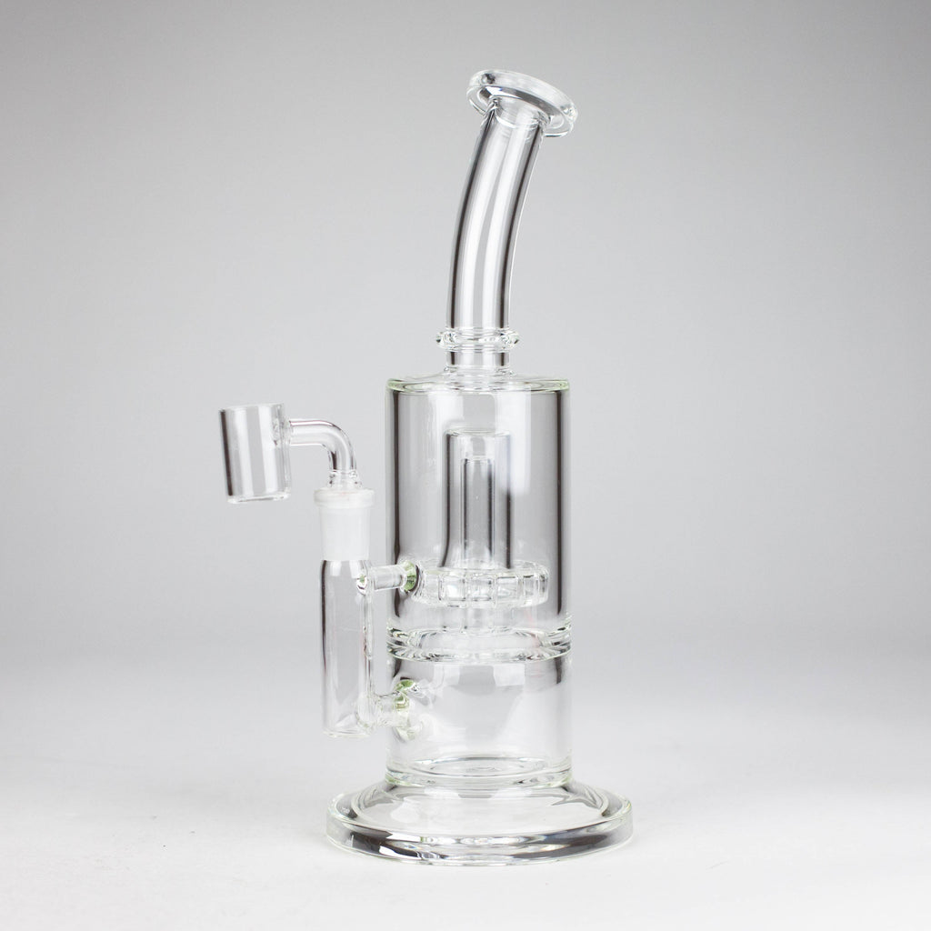 9" 2-in-1 Color accented Glass Dag Rig with Percolator