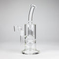 9" 2-in-1 Color accented Glass Dag Rig with Percolator