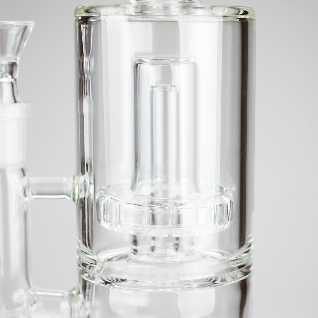 9" 2-in-1 Color accented Glass Dag Rig with Percolator