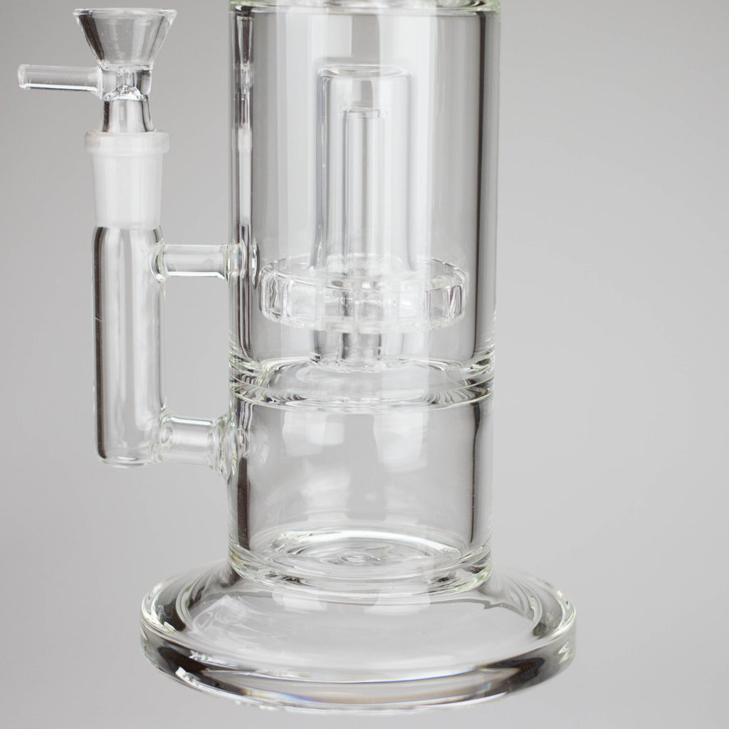 9" 2-in-1 Color accented Glass Dag Rig with Percolator