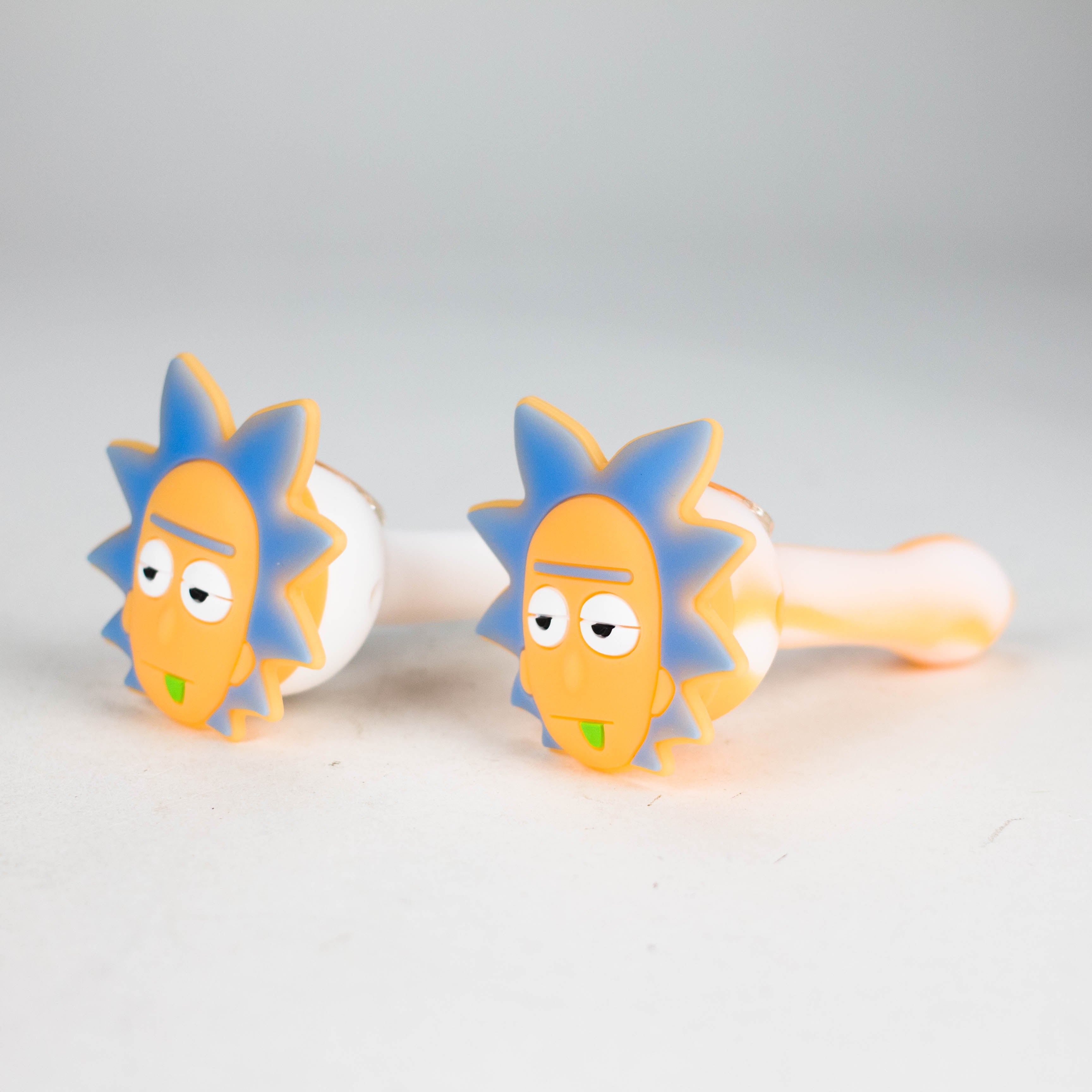 4.5" Cartoon Silicone Hand Pipe with Glass Bowl [H58]