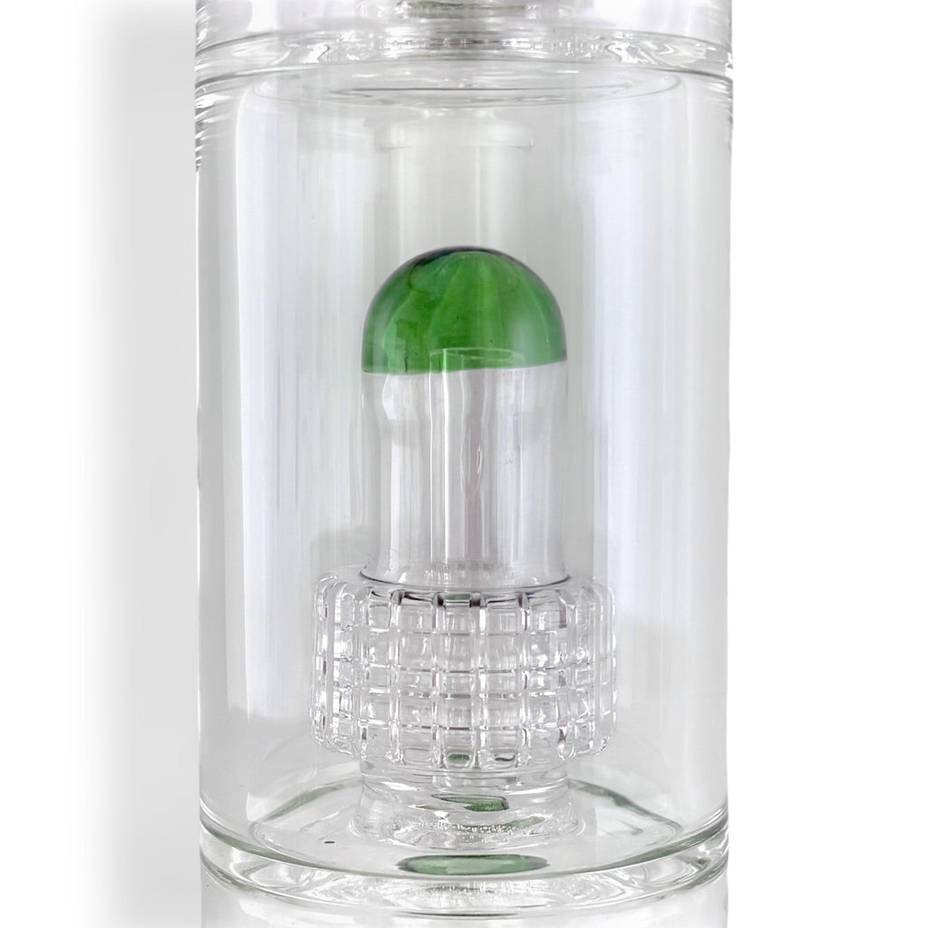 17" Triple Dome Percolator Water Pipe with 14mm Handle Bowl Piece