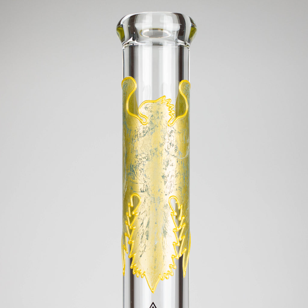 NG | 18" 9mm Metallic Eagle and Skull Beaker [L745]