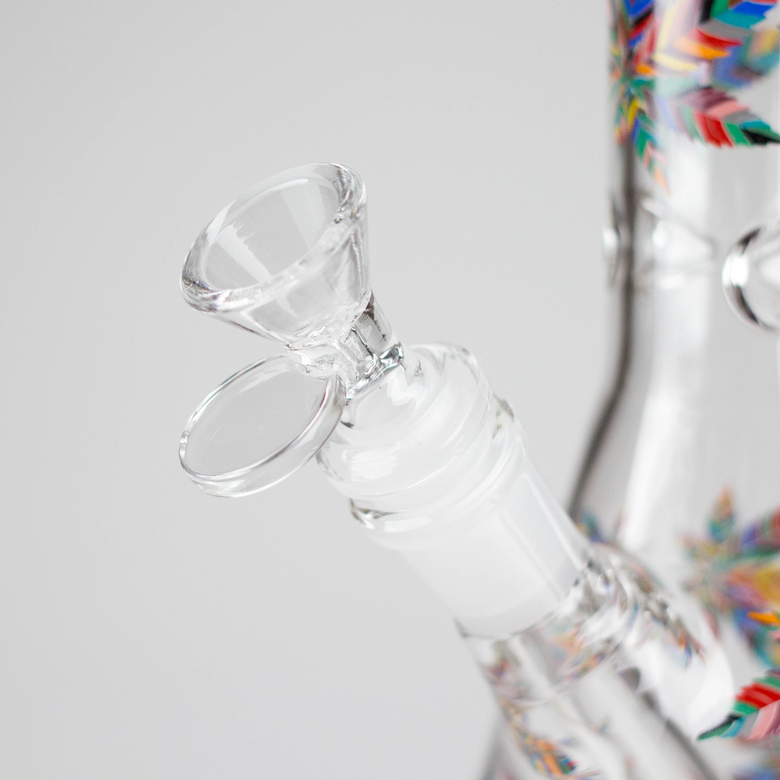 10" Leaves Design Glass Beaker Bong