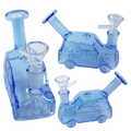 4″ Car Design Mini Water Pipe with 14mm Glass Bowl – Blue [SMKZ177]