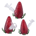 4″ Upright Strawberry Glass Bubbler – Red [SMKZ178]