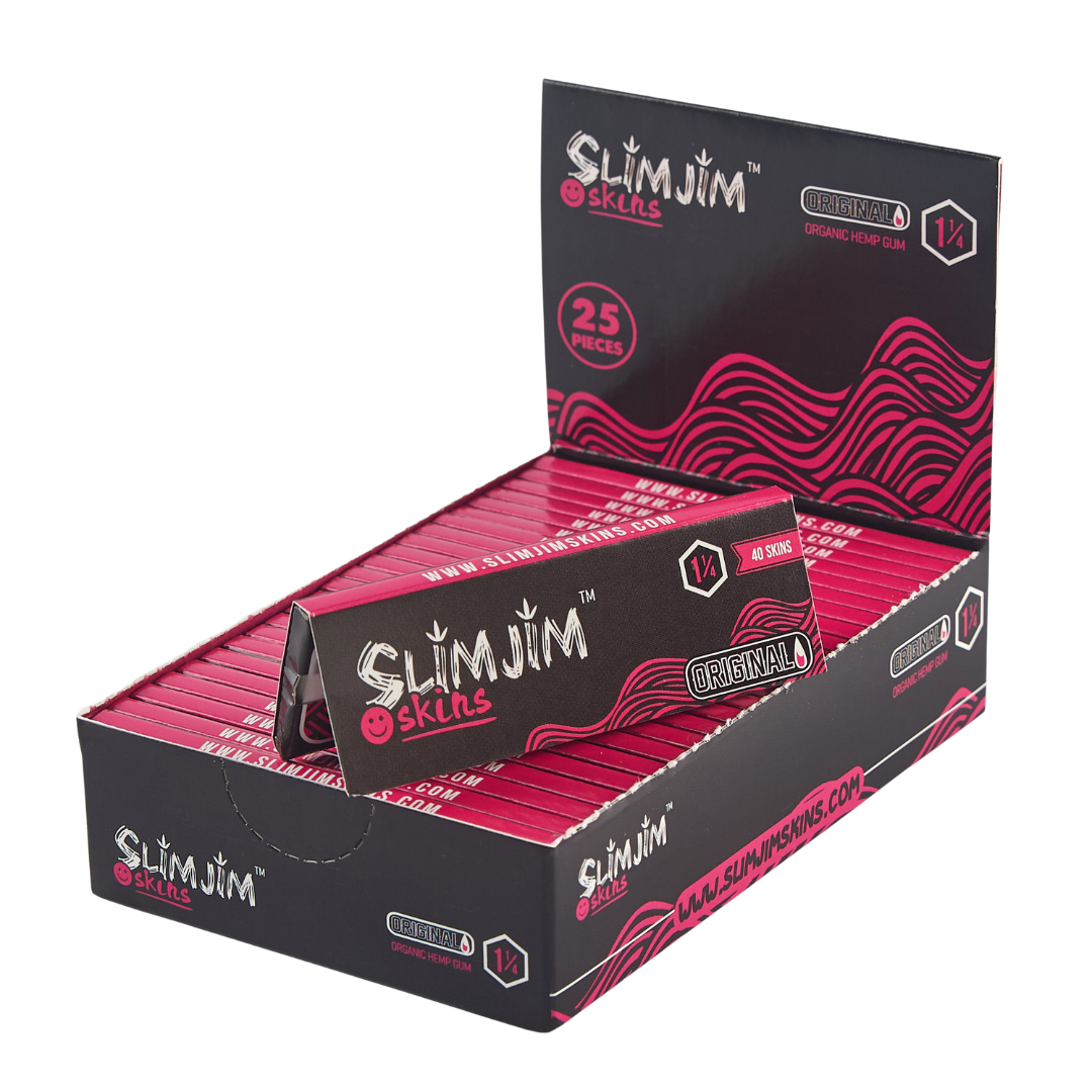 Slimjim - 1 1/4th Size Rolling Papers – Box of 25 Packs