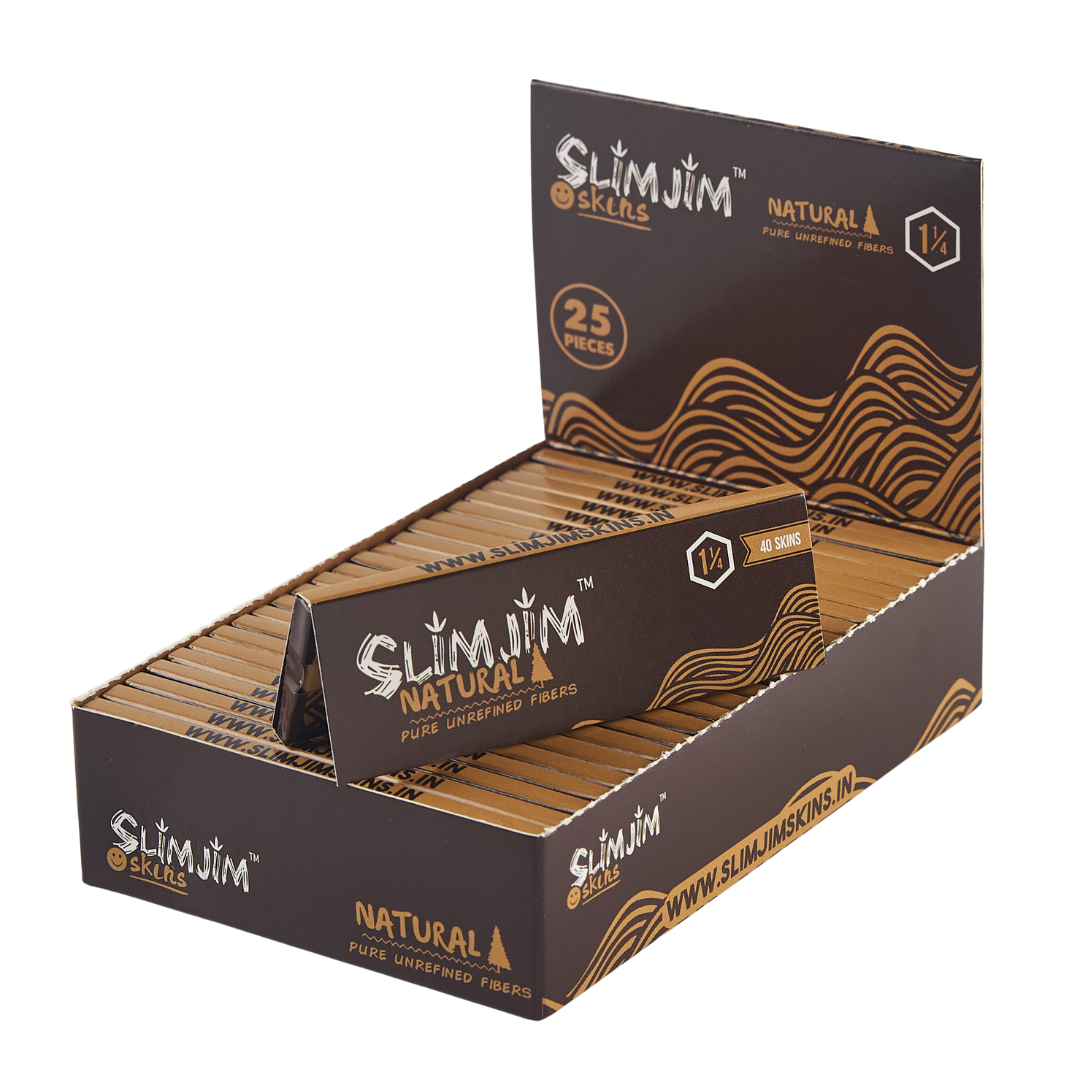 Slimjim - Natural 1 1/4th Skins Box of 25