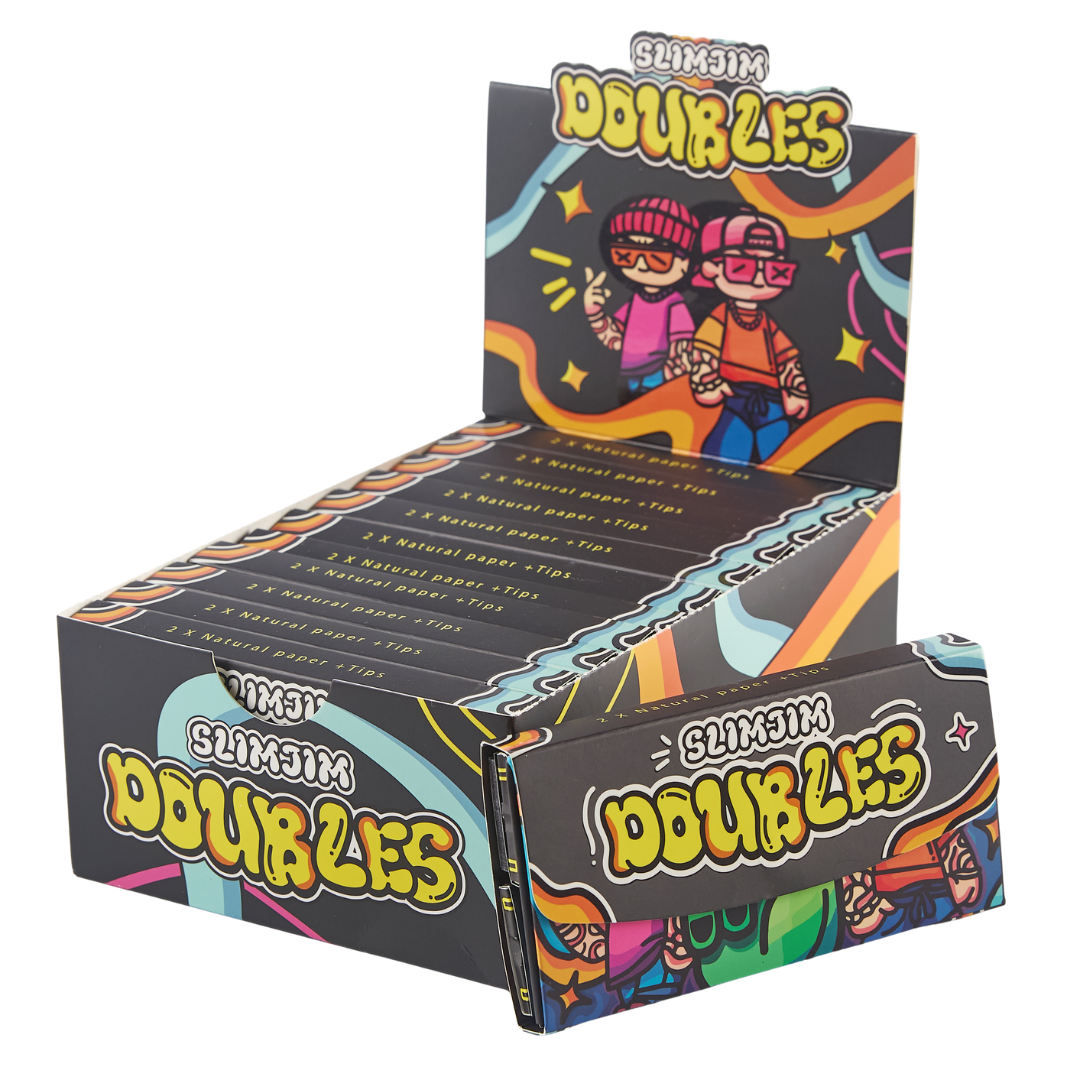 Slimjim – Doubles (King Size Papers + Tips x 2) (Box of 12)