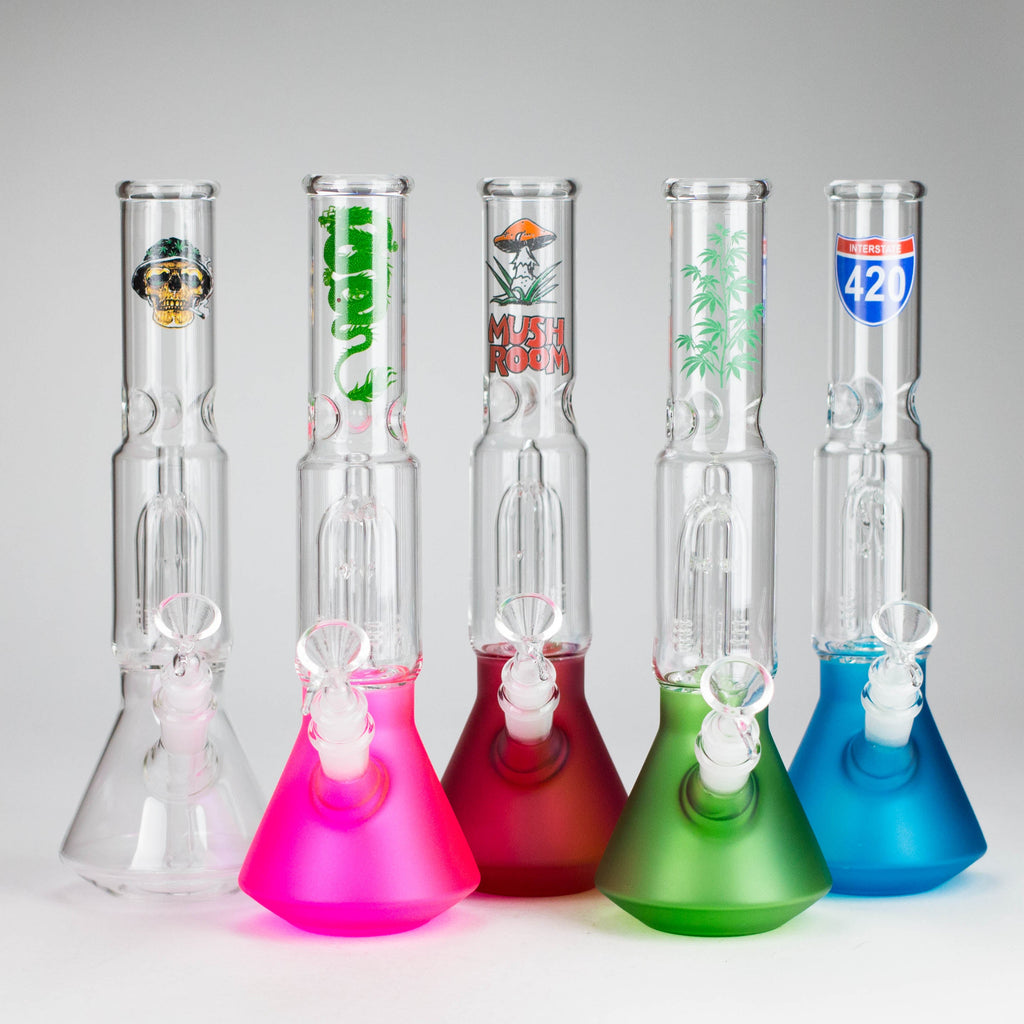 12" Beaker glass water bong with Perc [GP1968]