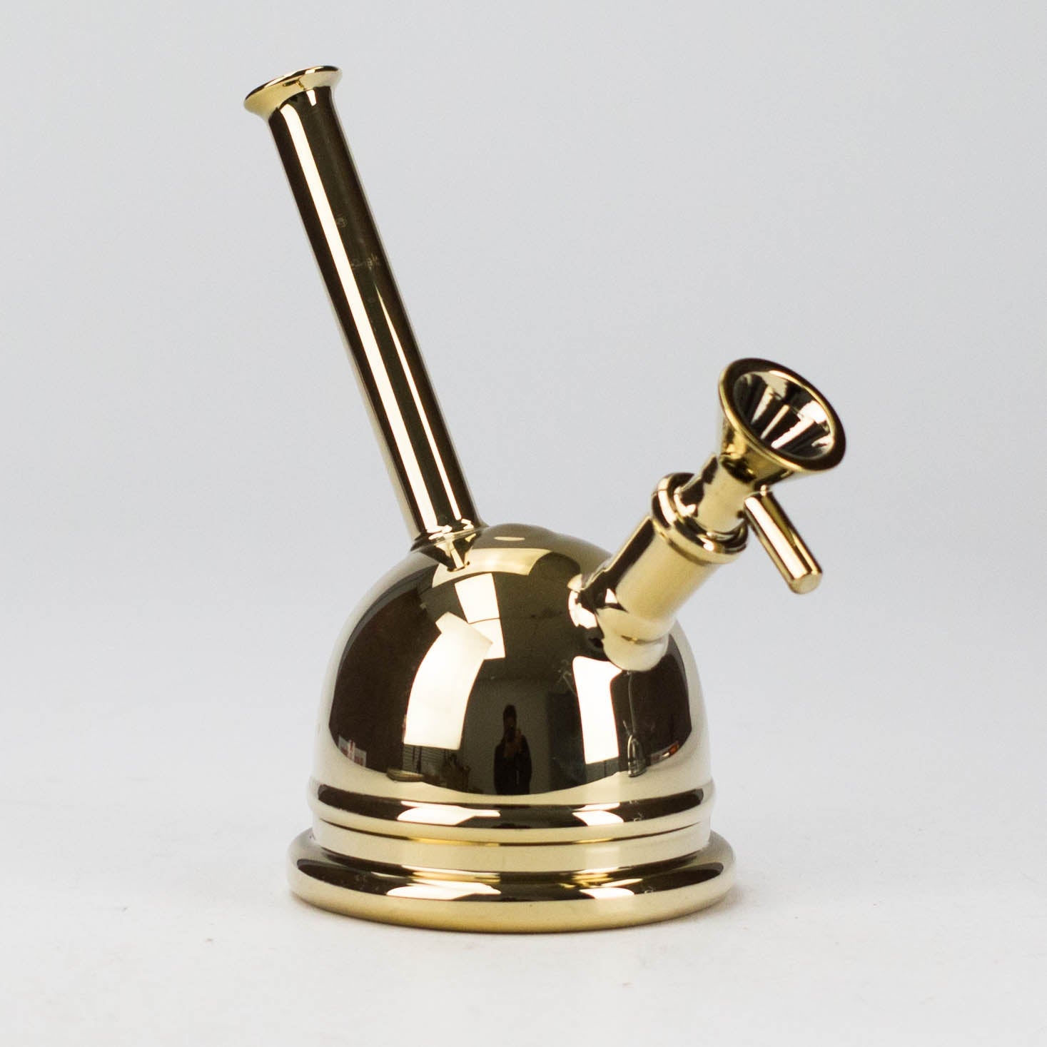 7" Solid Color Electroplate Glass Bubbler