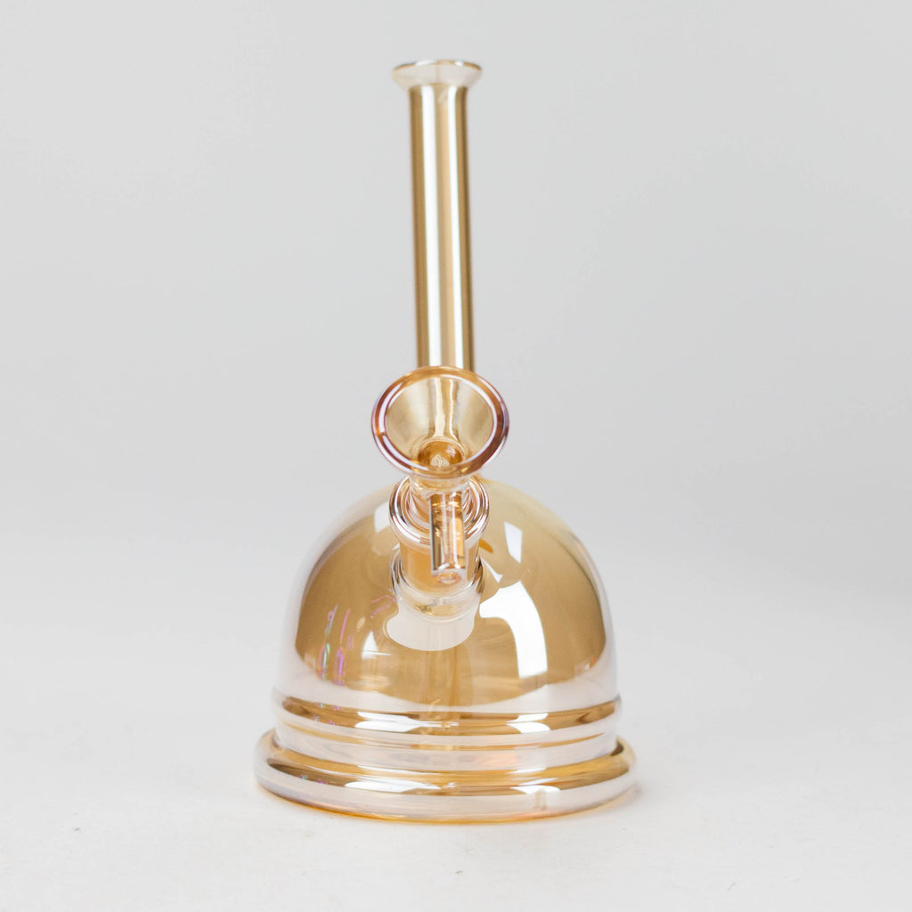 7" Solid Color Electroplate Glass Bubbler