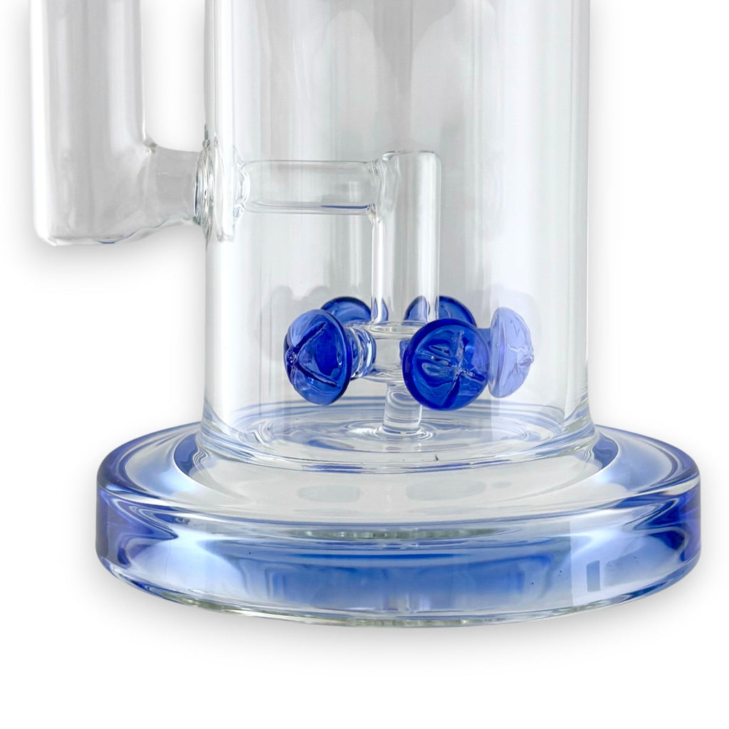 16" Straight Shooter Water Pipe with Screw Percolators - Blue