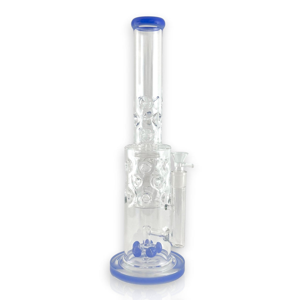 16" Straight Shooter Water Pipe with Screw Percolators - Celeste